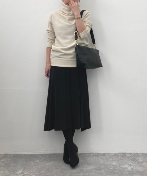 DoCLASSE　ドレープジャージー・ジグザグフレア／無地