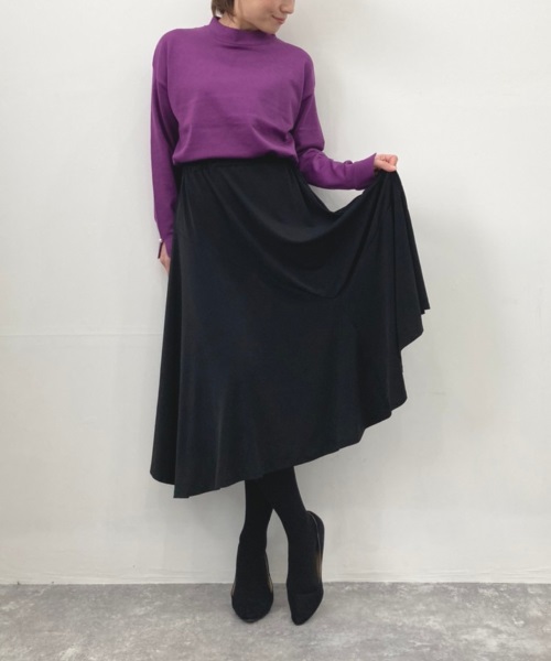 リラクシーDoCLASSE　ニット・ボタンハイネック