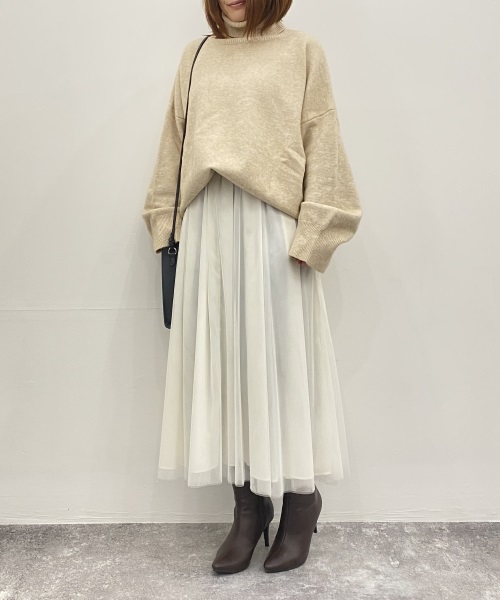 SAISON DE PAPILLON ビックシルエットタートルネックニットプルオーバー