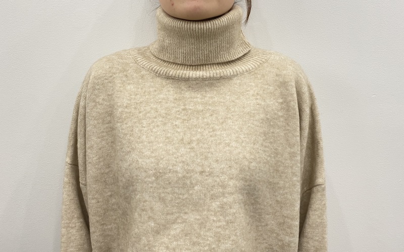 SAISON DE PAPILLON ビックシルエットタートルネックニットプルオーバー