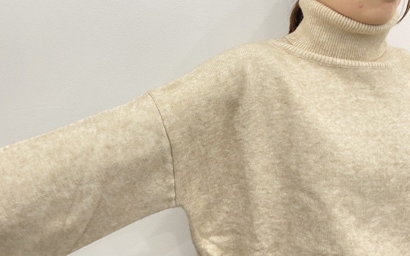 SAISON DE PAPILLON ビックシルエットタートルネックニットプルオーバー