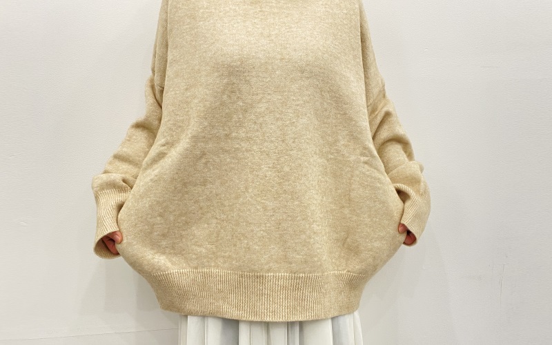 SAISON DE PAPILLON ビックシルエットタートルネックニットプルオーバー