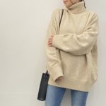 SAISON DE PAPILLON ビックシルエットタートルネックニットプルオーバー