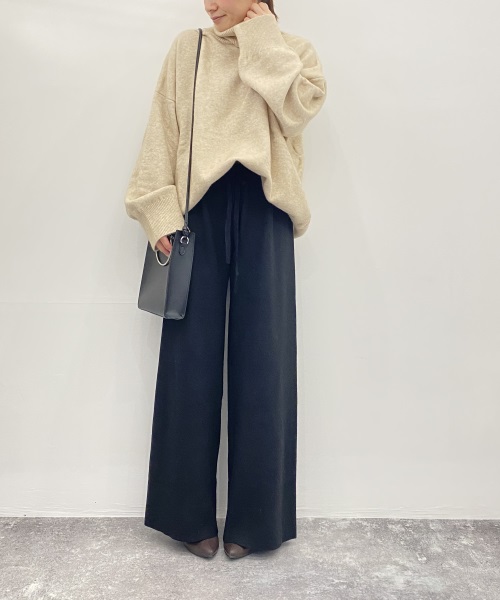 SAISON DE PAPILLON ビックシルエットタートルネックニットプルオーバー