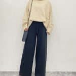 SAISON DE PAPILLON フルレングスニットワイドパンツ