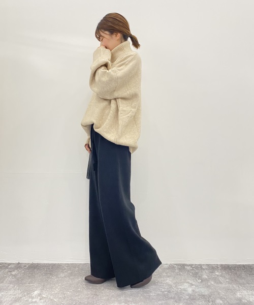 SAISON DE PAPILLON フルレングスニットワイドパンツ