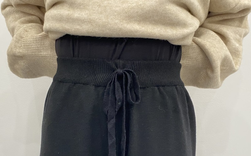 SAISON DE PAPILLON フルレングスニットワイドパンツ