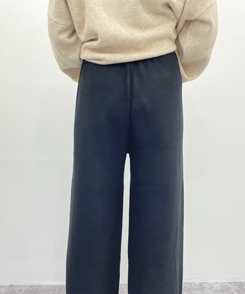 SAISON DE PAPILLON フルレングスニットワイドパンツ