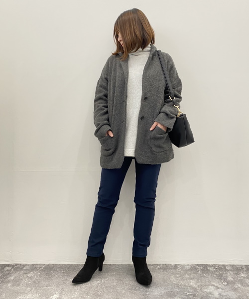 DoCLASSE イタリア糸・アルパカ混ニットジャケット