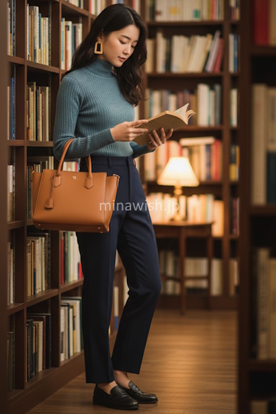 40代の冬を明るく彩るきれい色ニット。大人が素敵に見える選び方と着こなし