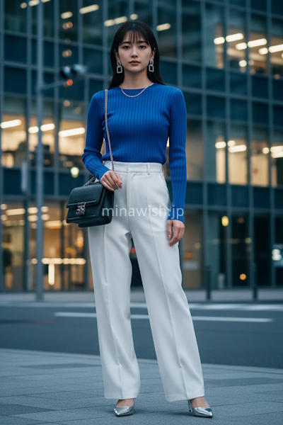 40代の冬を明るく彩るきれい色ニット。大人が素敵に見える選び方と着こなし