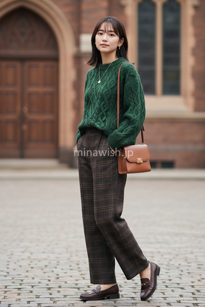 40代の冬を明るく彩るきれい色ニット。大人が素敵に見える選び方と着こなし