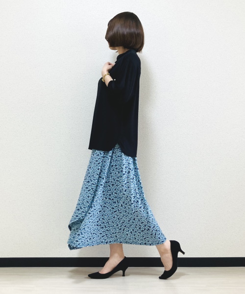 DoCLASSE　ドレープジャージー・スタンドボートネック