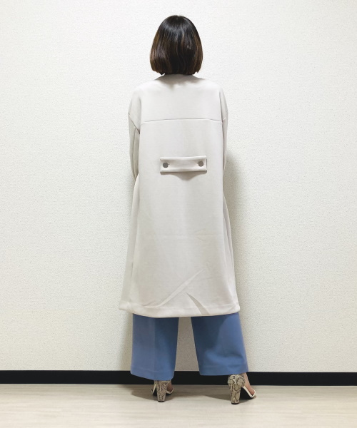 DoCLASSE　シャインストレッチ・ノーカラーコート