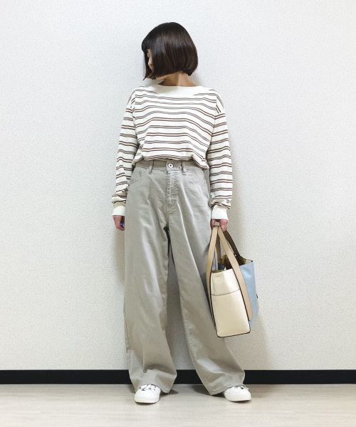 DoCLASSE　総針編み・ボートネックセーター