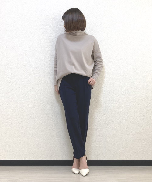 DoCLASSE　超長綿・ワイドハイネックプルオーバー