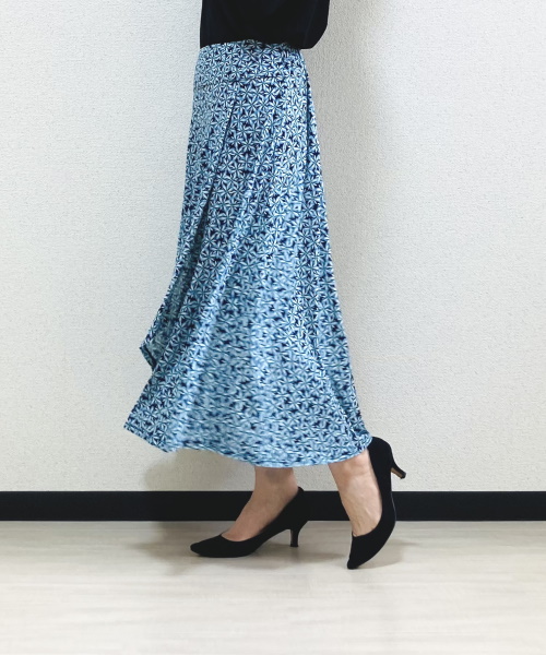 DoCLASSE　ドレープジャージー・ランダムヘムスカート