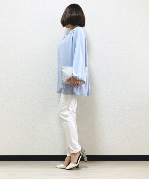 DoCLASSE　ドレープジャージー・前開き比翼チュニック