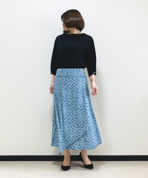 DoCLASSE　ドレープジャージー・ランダムヘムスカート