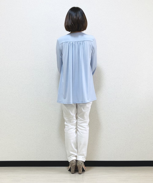 DoCLASSE　ドレープジャージー・前開き比翼チュニック