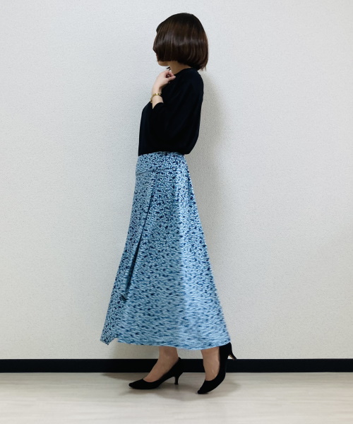 DoCLASSE　ドレープジャージー・ランダムヘムスカート