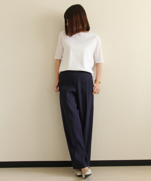 DoCLASSE　ドゥクラッセTライト・ボートネック／5分袖　3,289円（税込）