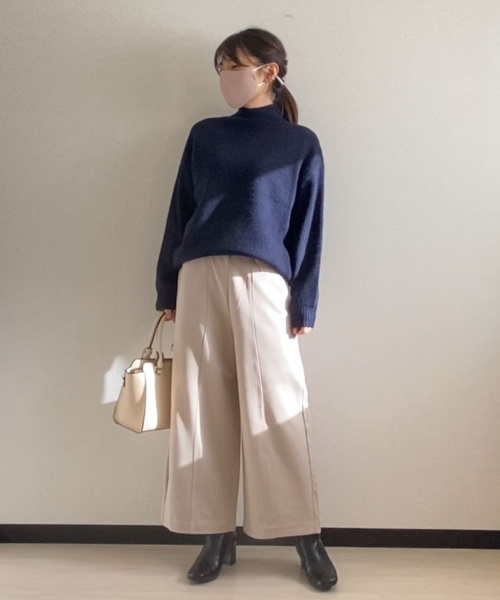 DoCLASSE　フラッフィーニット・バイアスハイネック