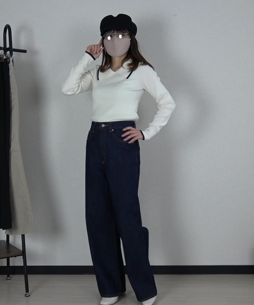 GU#3　トップス×デニムパンツ