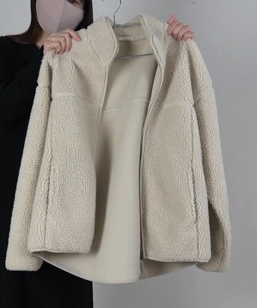 GU　ボアジップブルゾン(長袖)