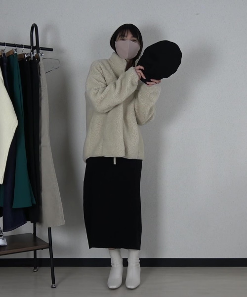 GU　ボアジップブルゾン(長袖)