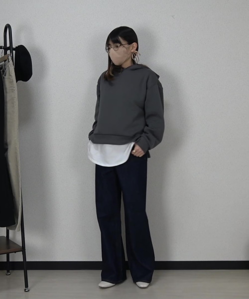 GU#8　パーカーレイヤード×デニム