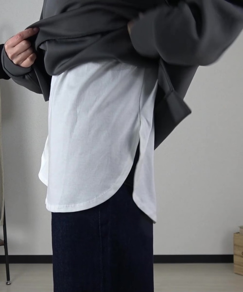 GU#8　パーカーレイヤード×デニム