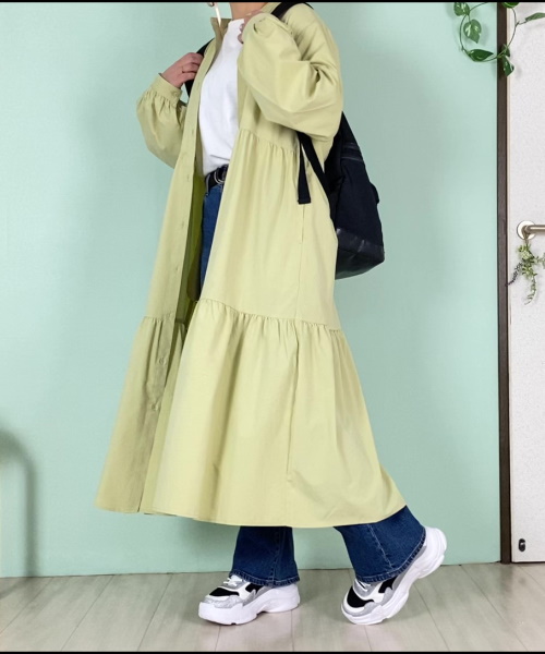 GU　ティアードシャツワンピース