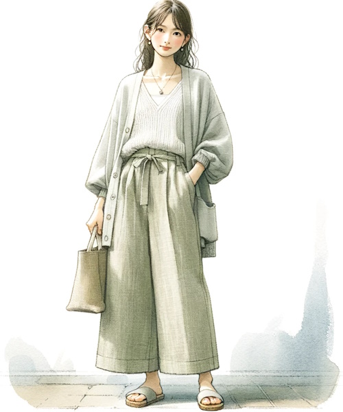 ナチュラル服を大人可愛く着こなすポイントと服の選び方