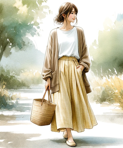 ナチュラル服を大人可愛く着こなすポイントと服の選び方