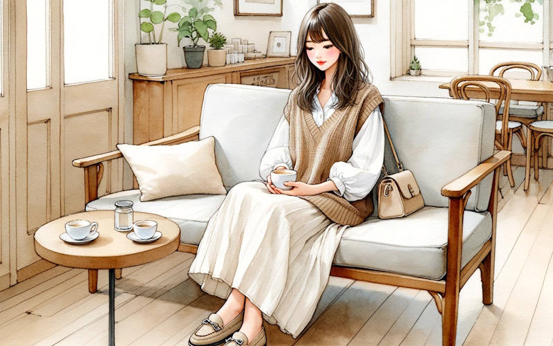 ナチュラル服を大人可愛く着こなすポイントと服の選び方