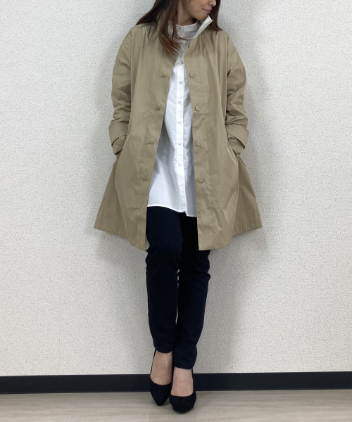 DoCLASSE　二重織メモリー・スタンドカラーコート