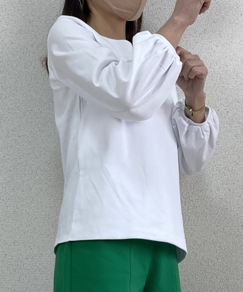 DoCLASSE　ボートネック／9分袖パフ・ドゥクラッセTシャツ