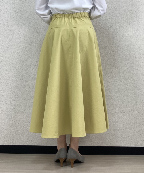 DoCLASSE　二重織ワッシャーツイル・フレアスカート