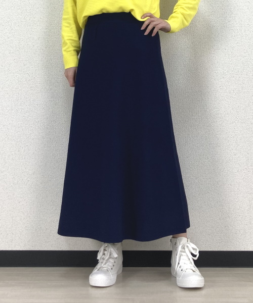 DoCLASSE　総針編み・Aラインニットスカート