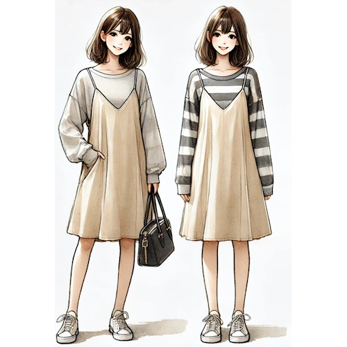 シンプルファッションの重ね着術・大人が素敵にレイヤードするには？