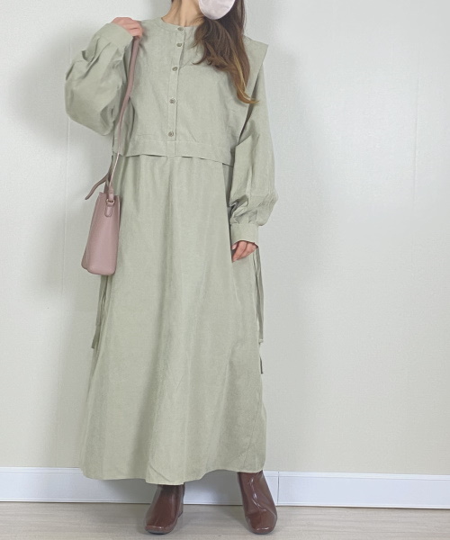 NOAHL　ピーチスキン2wayレイヤードワンピース　7,590円 (税込)