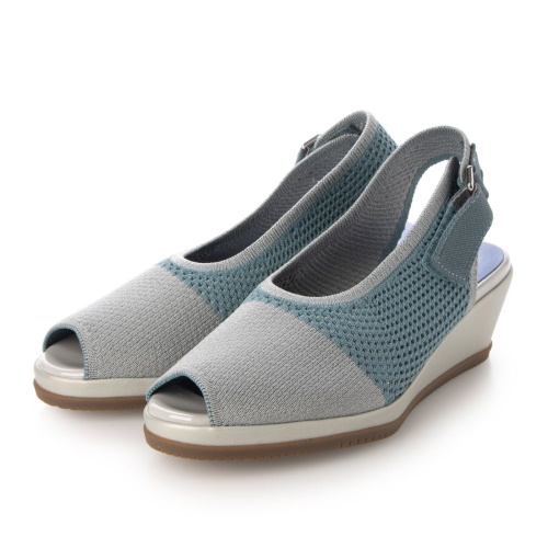 fitfit　しなやかウェッジニットサンダル