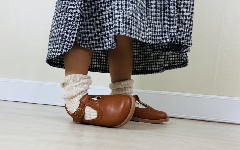 6SHEIN 女の子幼児 格子縞 フラウンススリーブ フリルトリム ウール混紡 コート