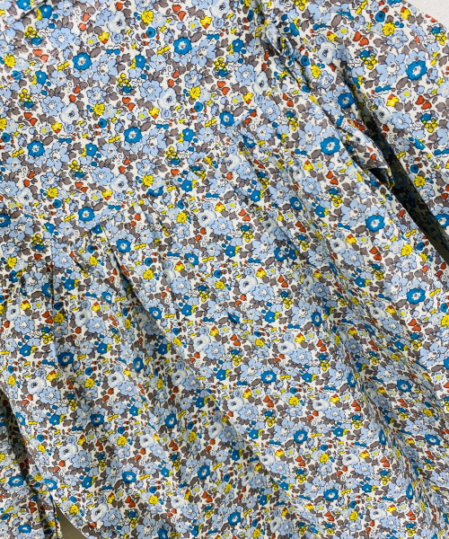 SHEIN 女の子幼児 ドレス ディティ花柄プリント フリルトリム ランタンスリーブ