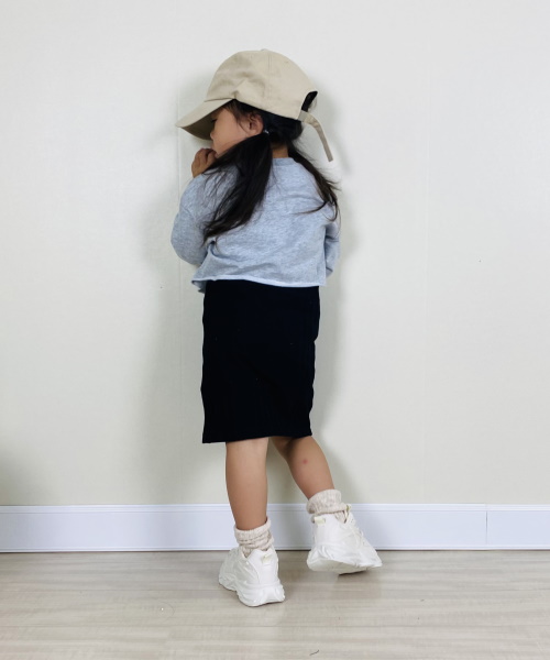 SHEIN 女の子幼児 文字グラフィック プルオーバー ＆ リブニット キャミドレス