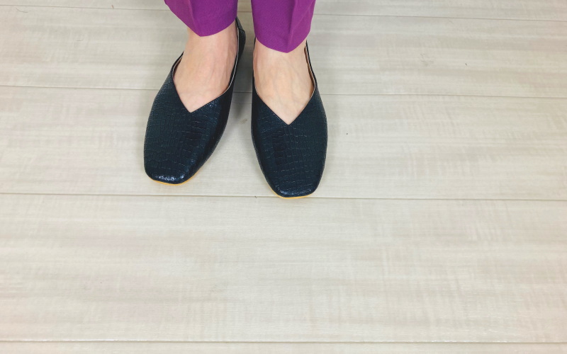 アクアガレージ　2Way スクエアトゥーフラットシューズ