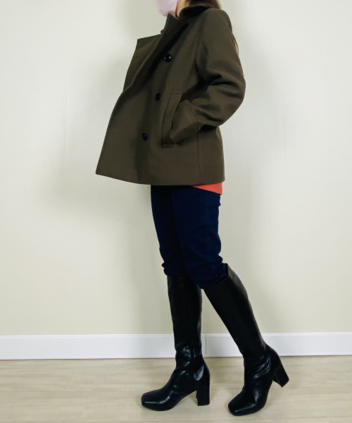 DoCLASSE　ニードルメルトン・Pコート　16,390円（税込）