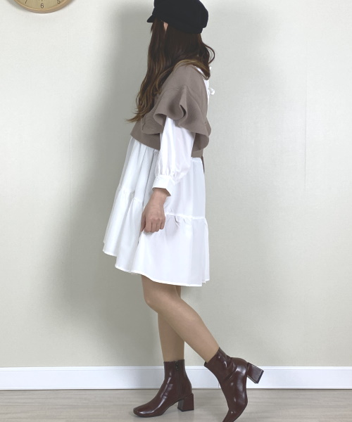 Newlyme 2WAYレースアップフリルビスチェ【ニット】 ¥3,990(税込)