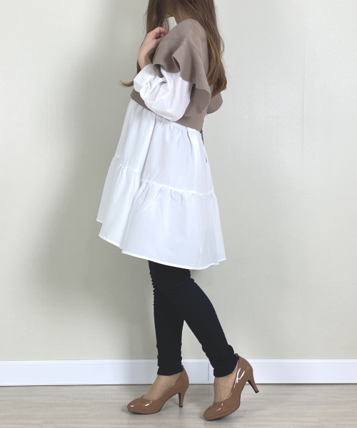 Newlyme 2WAYレースアップフリルビスチェ【ニット】 ¥3,990(税込)